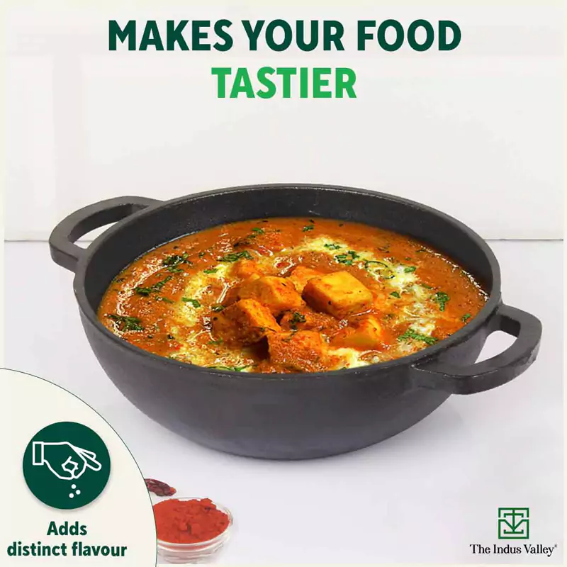CASTrong Cast Iron Kadai 25.4 cm 2.3L, Pre-seasoned, Naturally Nonstick, 100% Pure, Toxin-free, Induction, Free 110 Spatula - Image 9